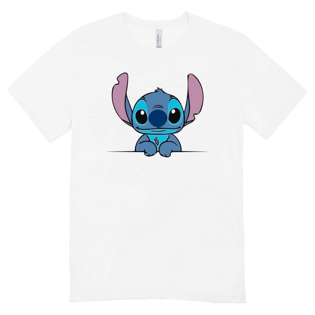 Camisa Feminina Baby Look Cute Stitch