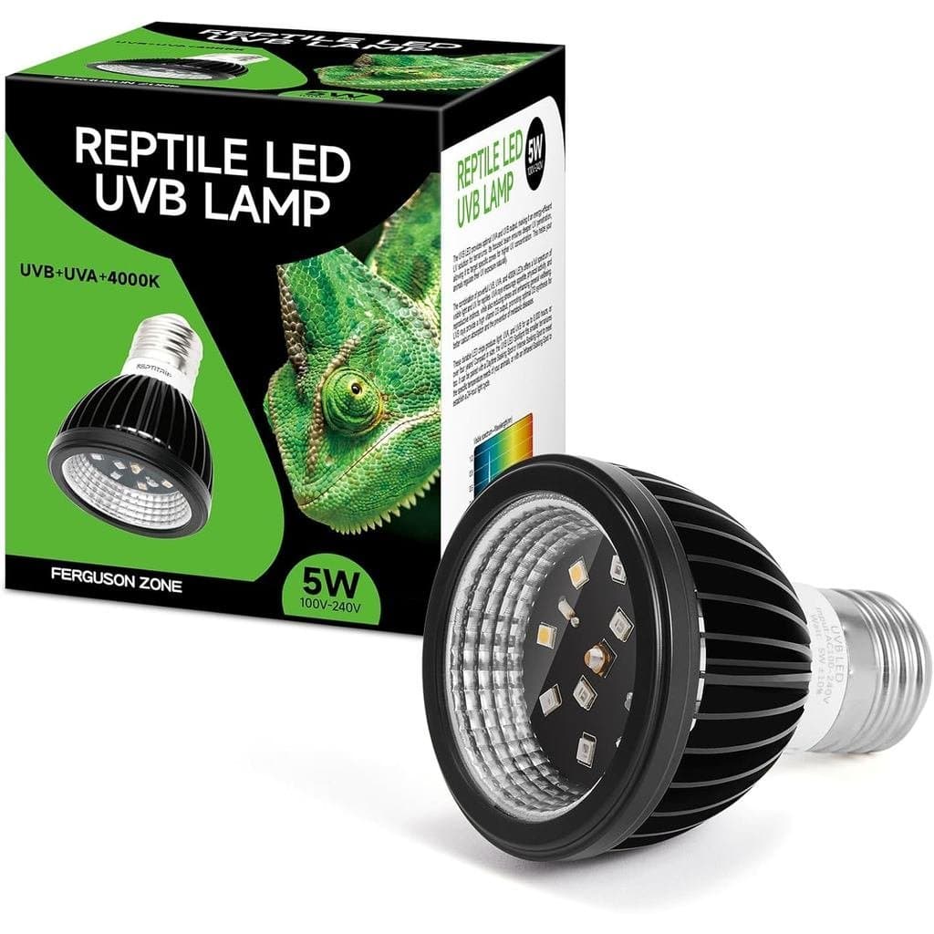 Lâmpada UVB REPTITRIP para Répteis, Lâmpada UVB LED 5W 5.0, Lâmpada para Répteis, Fornece Exposição UVB Suficiente para
