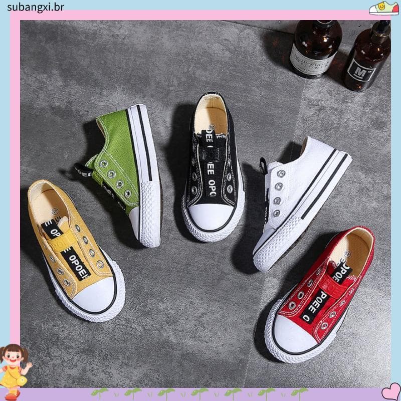 Conjunto pé um pedal crianças sapatos de lona tênis crianças sapatos de pano meninos sapatos primavera meninas bebê peda