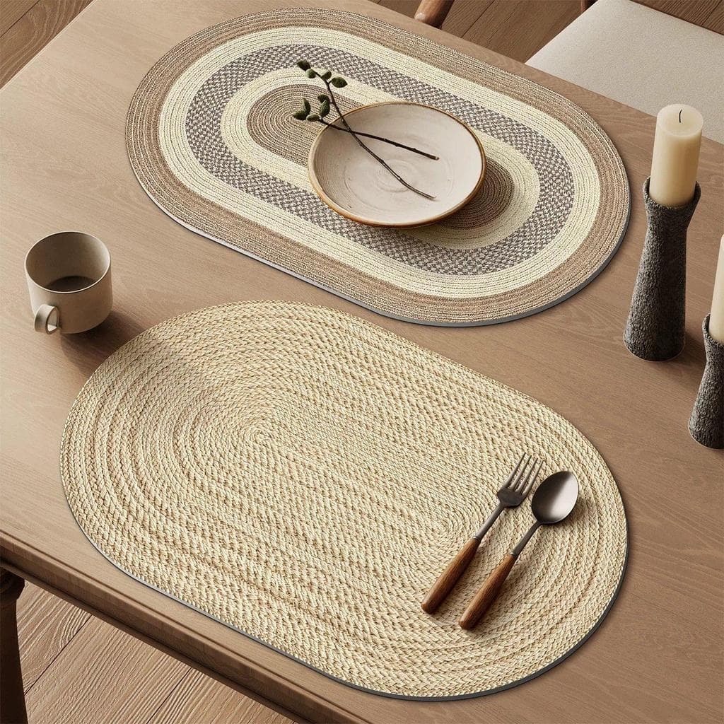 Imitação de couro de Rattan placemat couro doméstico impermeável à prova de óleo descartável resistente a altas temperat