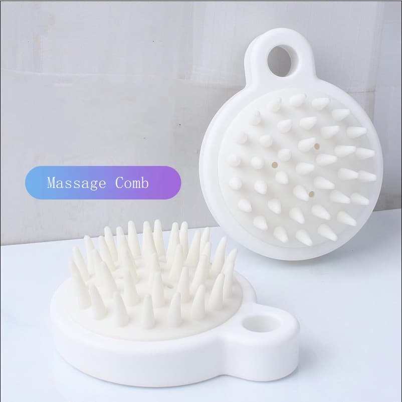 Escova de massagem capilar de silicone/estilo japonês, escova de shampoo confortável