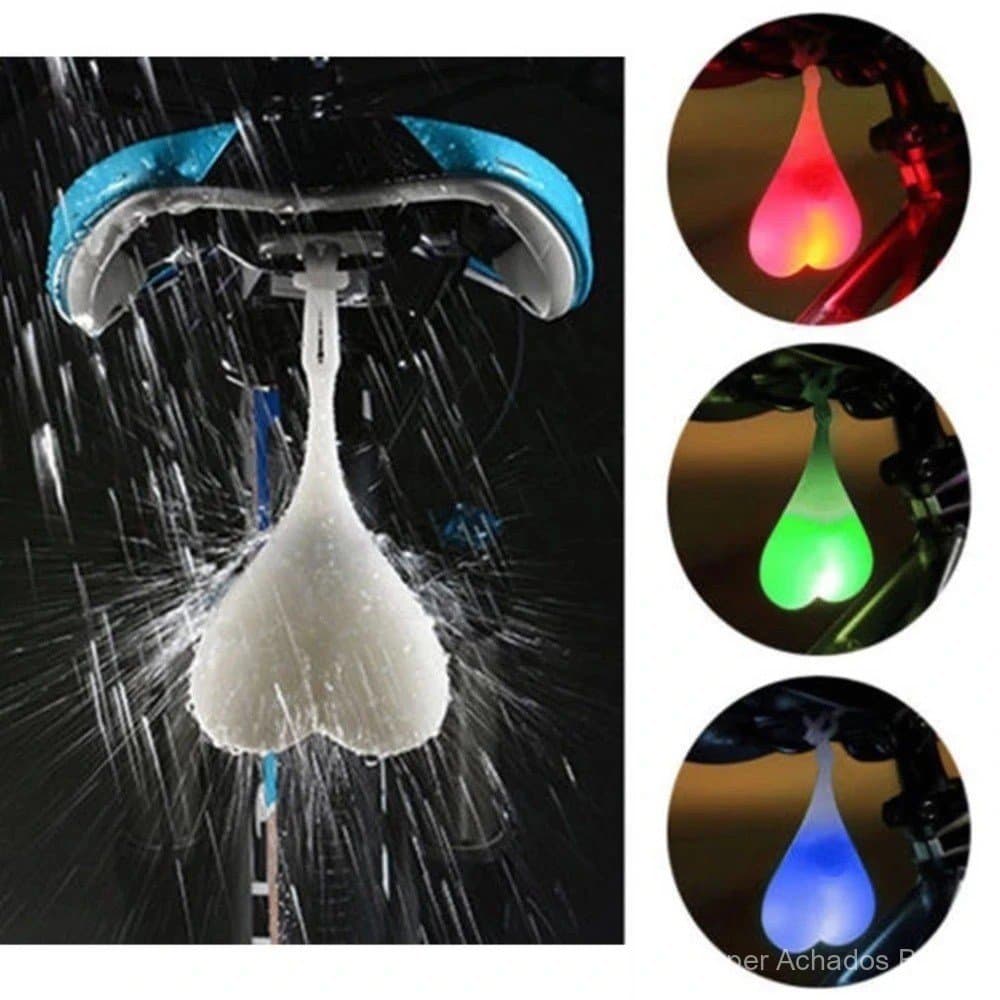 Luz Traseira em Forma de Ovo para Bicicleta de Montanha, Equipamento de Segurança para Ciclismo Noturno, Acessórios para