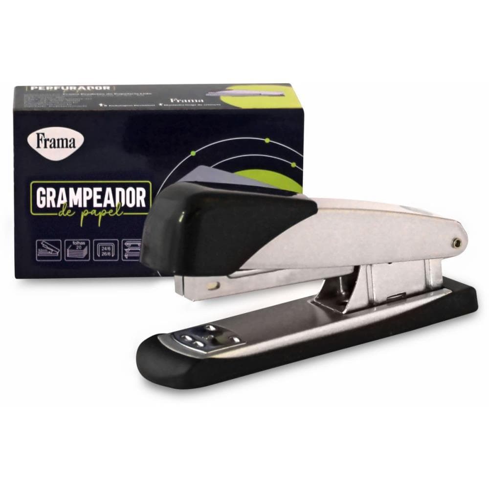Grampeador Metal Pequeno Prata P/20FLS 12CM