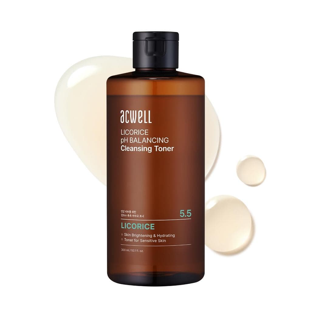 ACWELL Licorice pH 5.5 Tônico de Limpeza Equilibrante - Tônico Facial Coreano Sem Álcool e Adstringente, Fórmula Hidrata