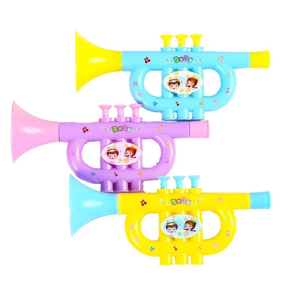 Crianças Trompete Cérebro Jogo Dos Desenhos Animados Instrumento De Simulação Infantil Jogando Instrumentos Musicais Bri