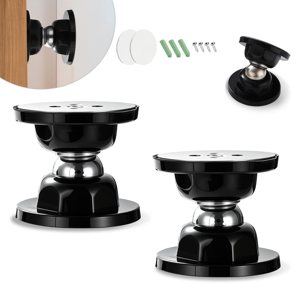 Kit 2 Fixador Magnético para Porta com Ímã de Neodímio – Sem Furos, Adesivo Forte