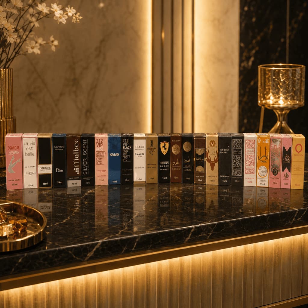 Kit 23 Mini Perfumes 15ml Fragrâncias Variadas Coleção Essência Luxo