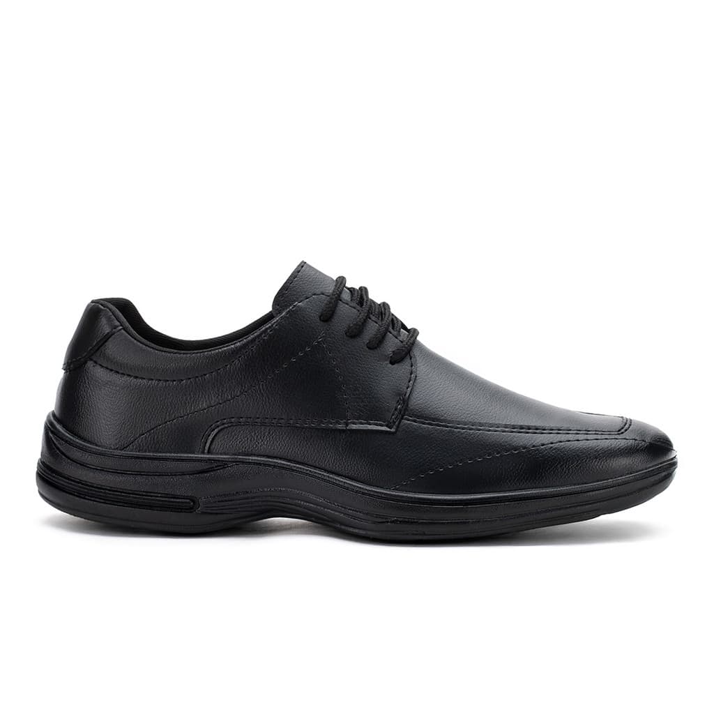 Sapato Social Masculino De Amarrar Lotus Shoes Bico Fino Preto Premium