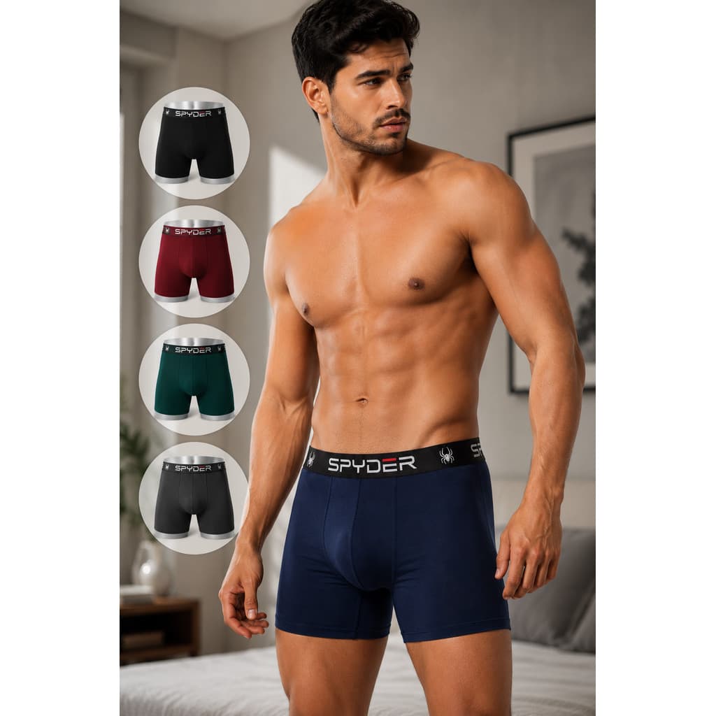 Kit com 10 Cueca Boxer Masculina Super box Confortável Spyder