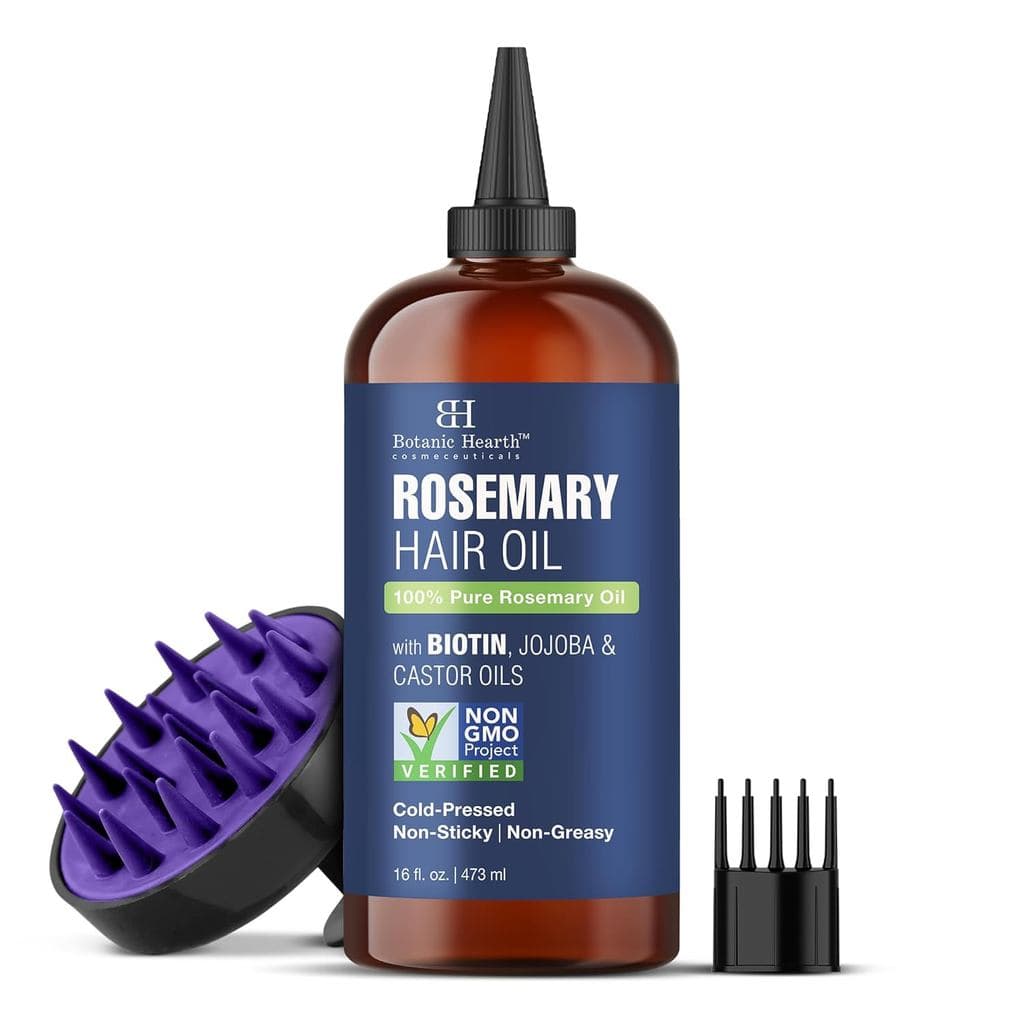 Óleo Capilar Botanic Hearth para Crescimento Capilar |   Óleo de Alecrim para Crescimento Capilar com Biotina, Óleo de R