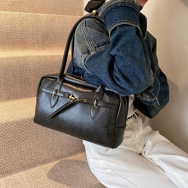 Senhoras Retro axilas saco novo estilo textura portátil bolsa de ombro moda Commuter travesseiro saco grande capacidade