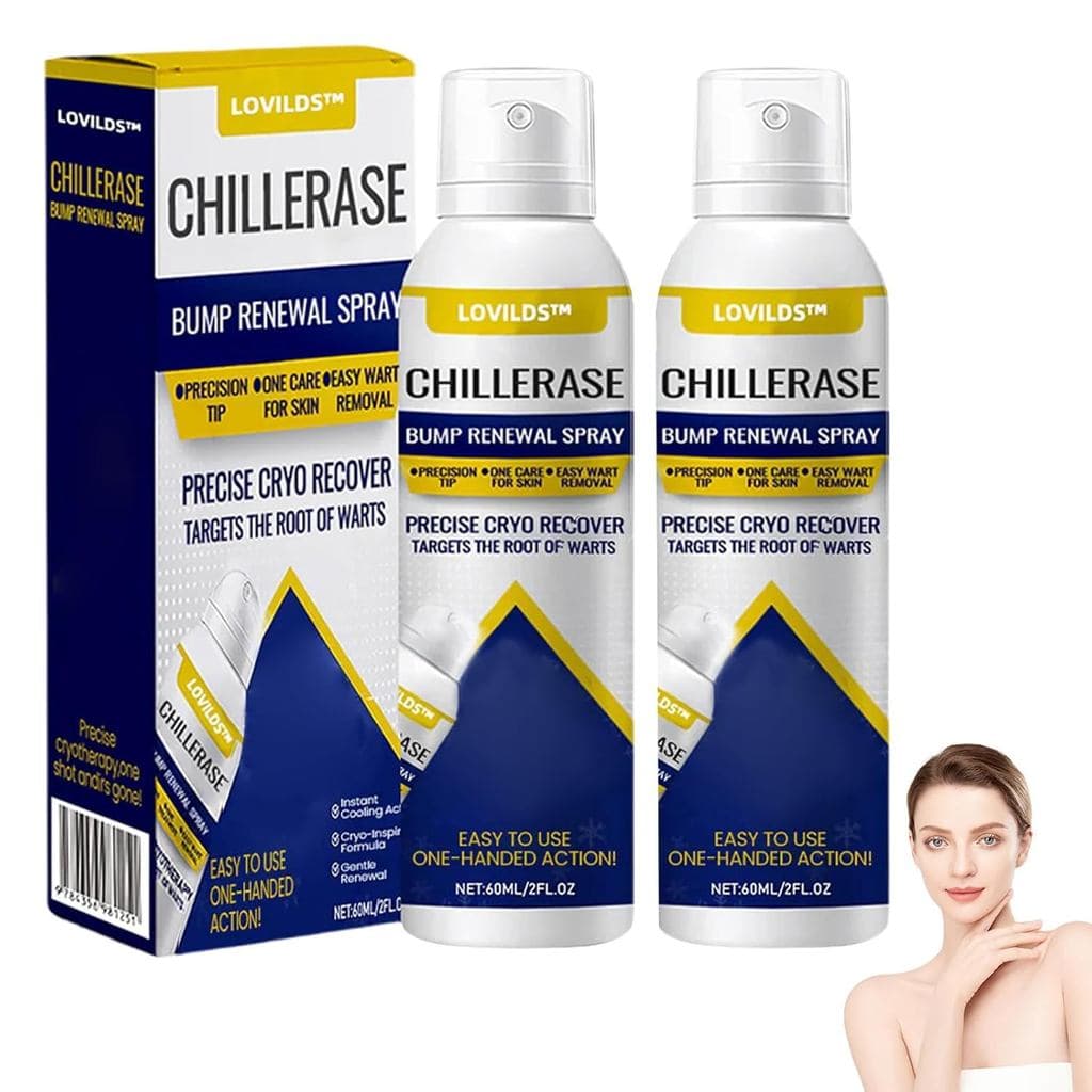 LOVILDS ChillErase Bump Renewal Spray, Spray Profissional com Ácido Salicílico para a Pele, Reduz Imperfeições na Pele d