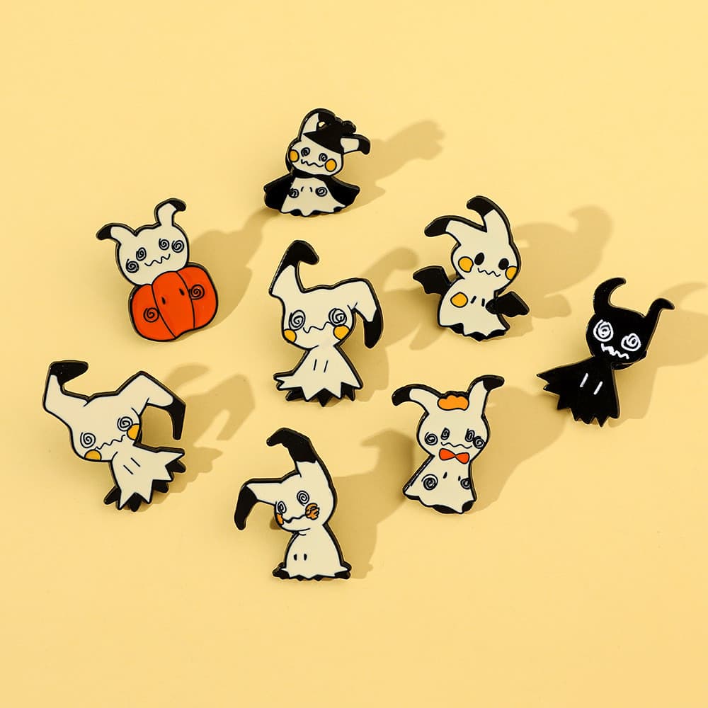 [8pçs] Broches de Liga Pokémon - Decore Roupas e Mochilas