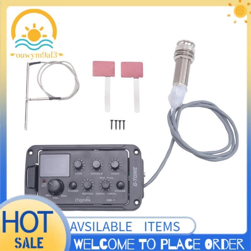 GB-1 Guitarra Acústica Pré-Amplificador Equalizador De EQ De 3 Bandas Com Captadores Piezo