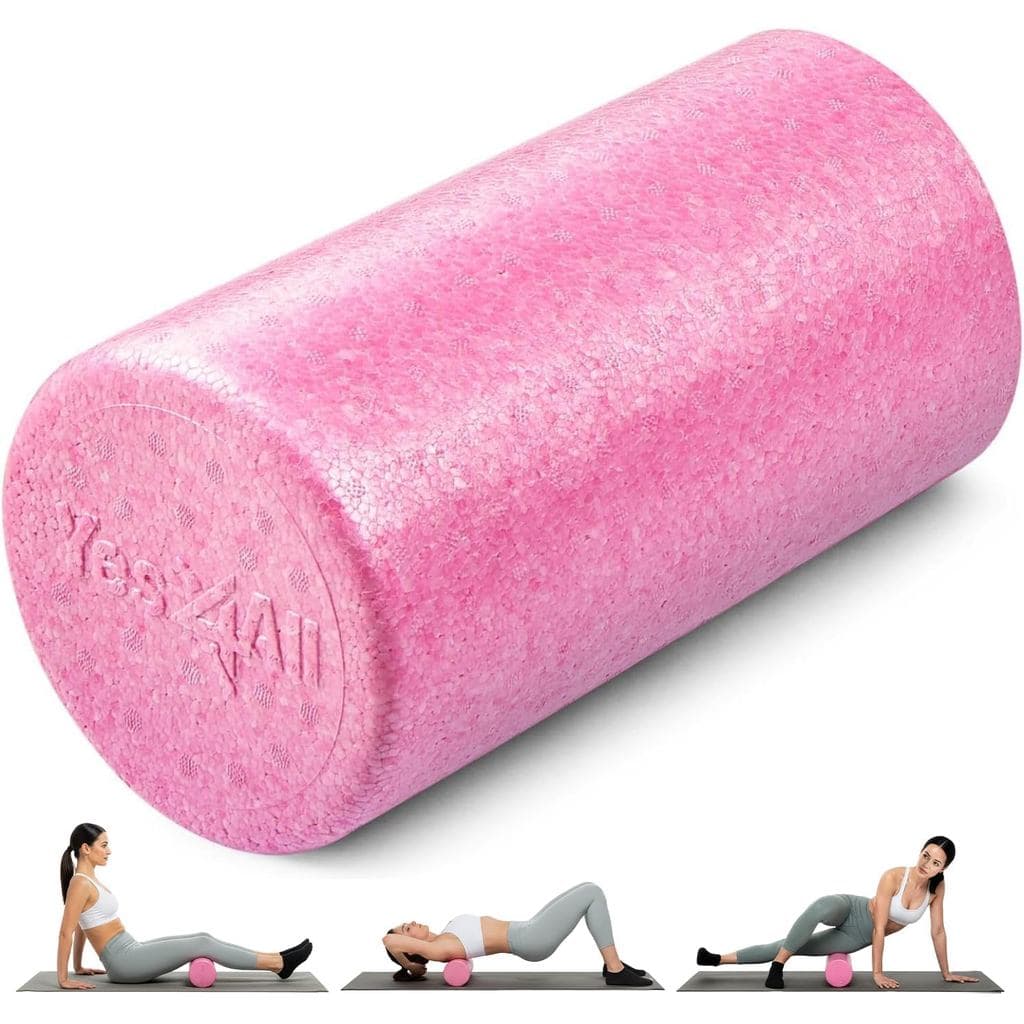 Yes4All Rolo de Espuma EPP de Alta Densidade com Encosto Redondo, Rolo de Espuma para Exercícios de Yoga, Pilates e Alon