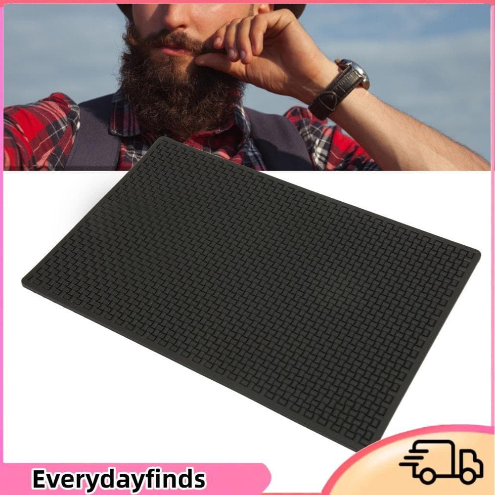 Everydayfinds-br Everydayfinds-br Tapete de barbeiro antiderrapante Estação mate para cortadores com almofada térmica