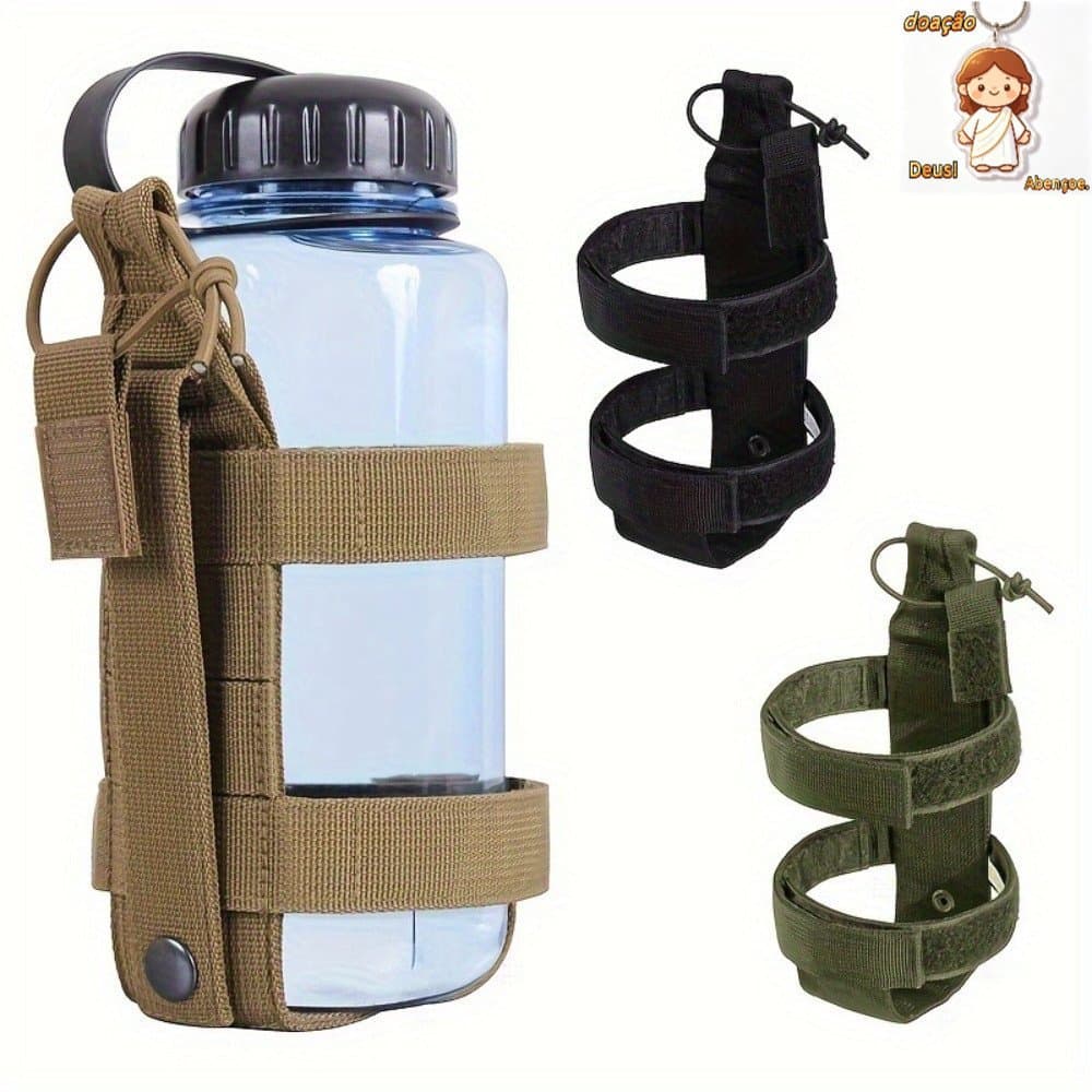 Suporte Para Garrafa De Água Ajustável 500ml-1000ml Com MOLLE , Bolsa Acessórios De Mochila