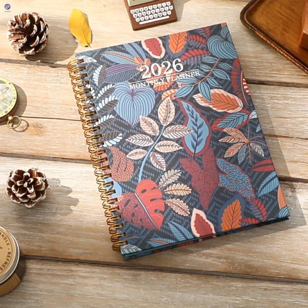 Caderno Planejador Semanal Diário Floral Com Páginas De Rastreamento De Data Para Organização De Estudo De Trabalho E Co