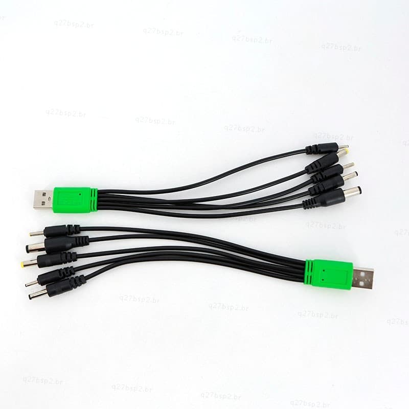 5 Em 1 20cm USB Fio Macho Para 5 Vias DC 5.5x2.1mm 4.0x1.7 3.5x1.35mm 2.5x0.7mm 2.0x0.7mm Cabo De Carregamento De Energi