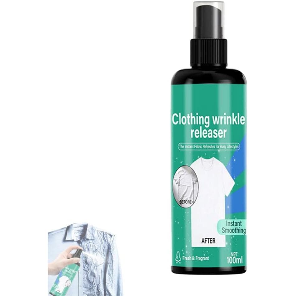 Spray Instantâneo para Remover Rugas – Suaviza Rugas em Segundos, Spray Antiestático e para Rugas em Roupas e Tecidos, F