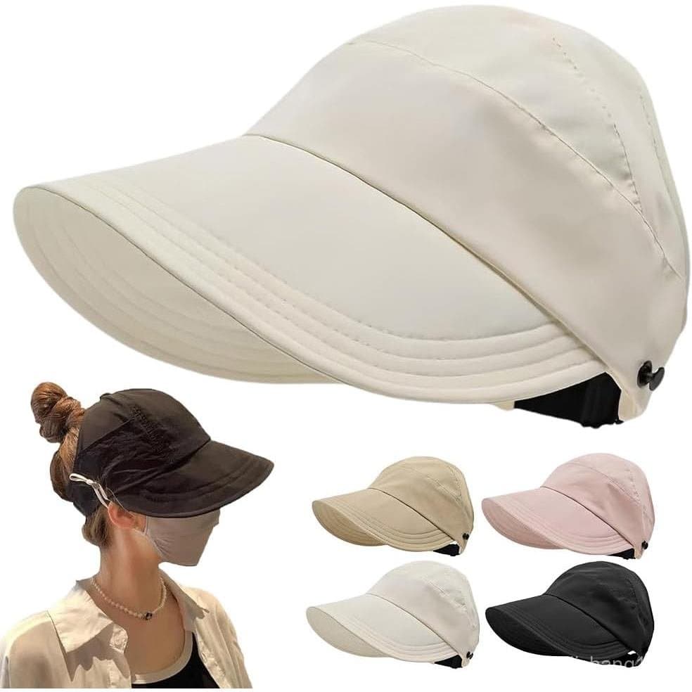 Boné de Beisebol com Proteção Solar, Chapéu de Proteção UV para Caminhadas e Pesca, Boné de Aba Larga Ajustável para Rab