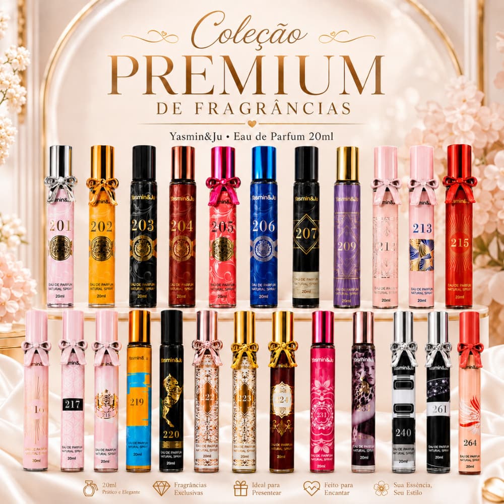 Perfume de Bolsa Árabes Premium 20ml - Luxo, Elegância, Alta Fixação, Longa Duração e Projeção