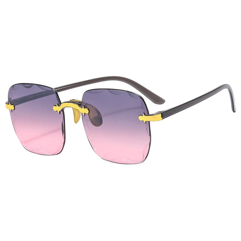 Novo Estilo De Óculos De Sol Feminino Sem Moldura Quadrado Moda Emagrecimento Para Rostos Grandes retro Condução UV400