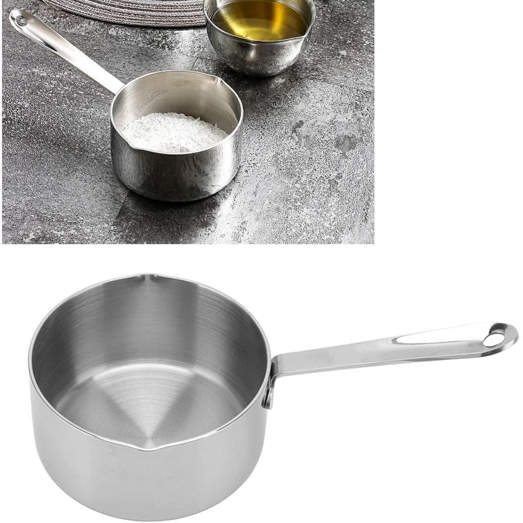 Panela Pequena para Molhos, Panela de Aço Inoxidável Multifuncional, Panela de Aço Inoxidável de 350ml com Duas Alças La