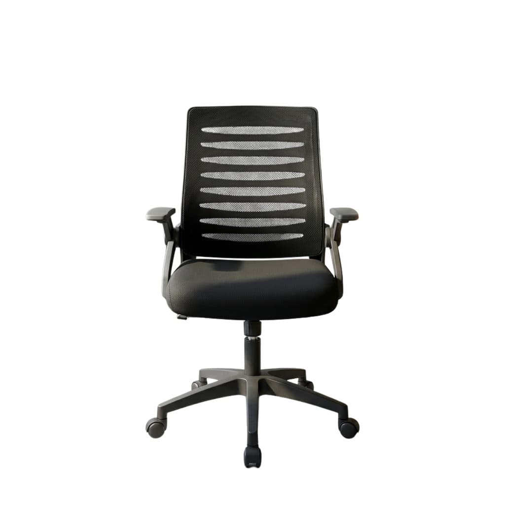 Cadeira de Escritório Astrella Sirius Preto Ergonômica com Braços Rebatíveis