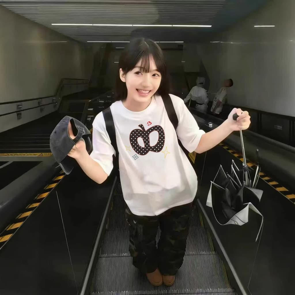 Verão puro algodão branco manga curta camiseta feminina Design de ombro genuíno americano meia manga solta topo