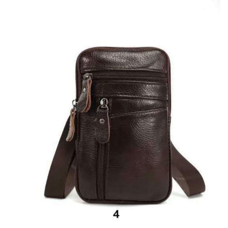 Bolsa Masculino Para O Ombro Homem Multi-Funcional De Couro MINI Messenger Pack Crossbody Telefone