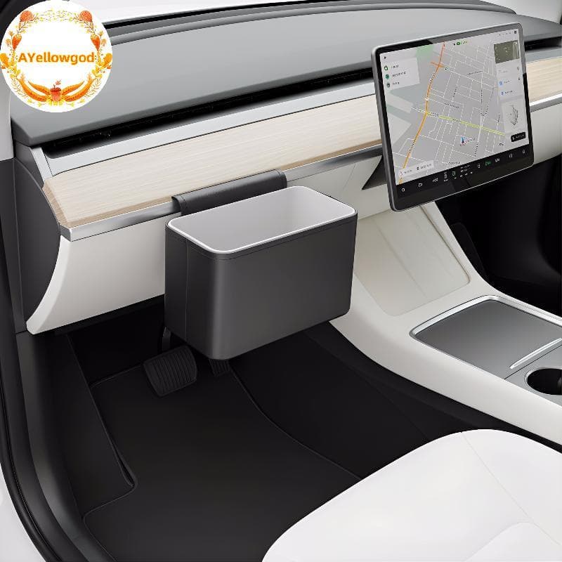 AYellowgod Lixeira Automática 2L Caixa De Armazenamento Pendurado Saco De Lixo De Carro Organizador Uso Multifuncional P