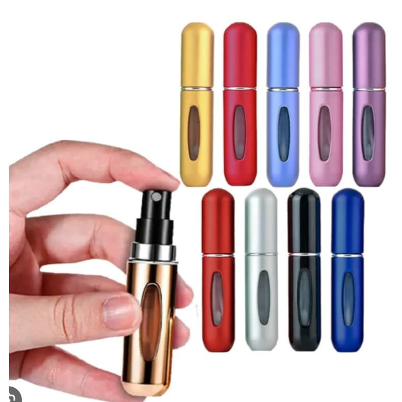 KIT 6 Pcs Porta Perfume Recarregavel Portatil Spray 5ml