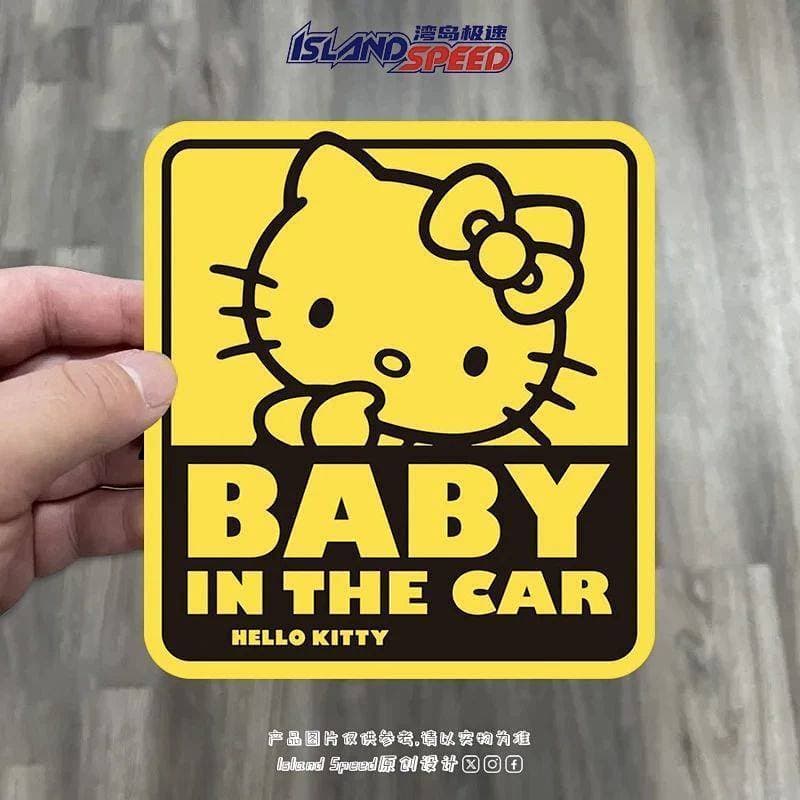 KT Cat Kids no carro adesivos de carro bebê no carro desenho animado aviso decoração pára-brisa adesivos de vidro