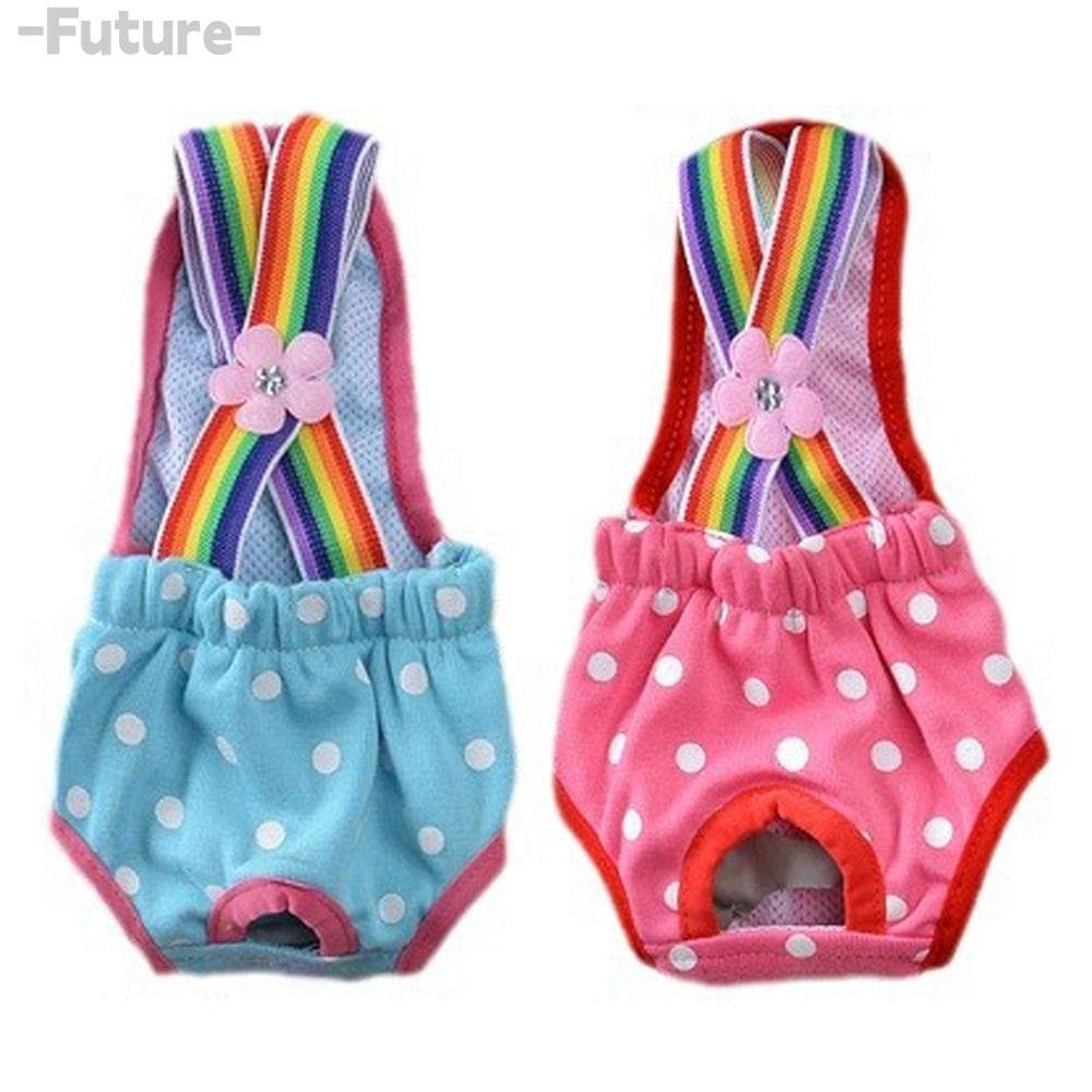 Fralda Para Cachorro FUTURE , Calças Fisiológicas Ajustáveis Cães XS ~ XL Menstruais Laváveis De Poliéster