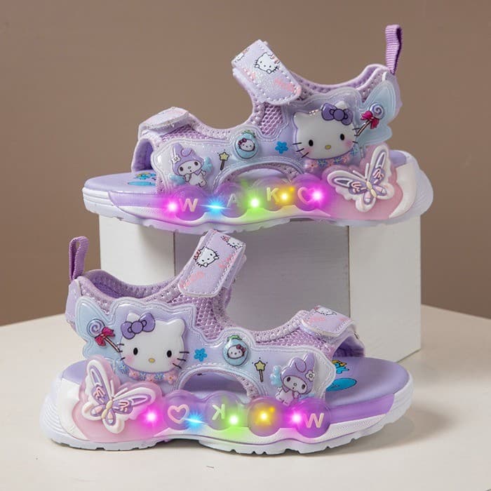 Meninas sandálias de verão 2026 novo estilo crianças dos desenhos animados moda princesa sapatos meninas dedo do pé aber