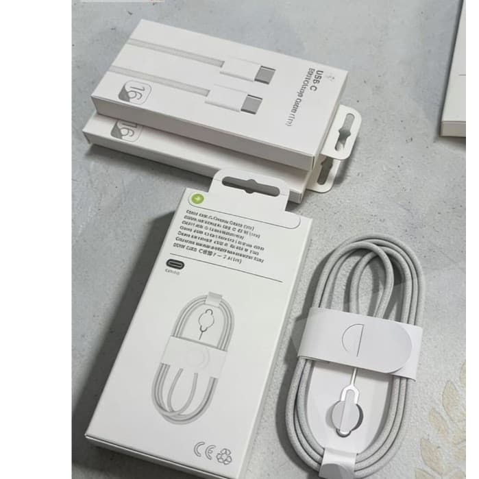 Cabo Tipo C Tipo C Nylon Trançado Carga Rápida 60W PD Turbo iPhone 15/16/17 Samsung S24 S25(Original)