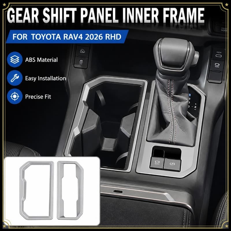 Para 2026 Toyota RAV4 RHD Painel De Mudança De Engrenagem Quadro Interno Guarnição ABS Console Central Suporte De Copo C