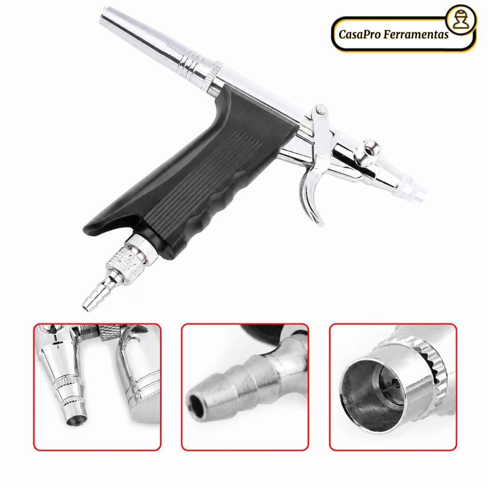 Kit De Aerógrafo De Alimentação Lateral SUNSHINY , Pulverizador Pneumático Flexível Com Punho De Gatilho , Ferramenta De