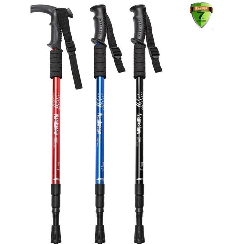 Novo jovem pólo de trekking ao ar livre retrátil dobrável muletas para idosos viagem trekking pólo adulto escalada monta