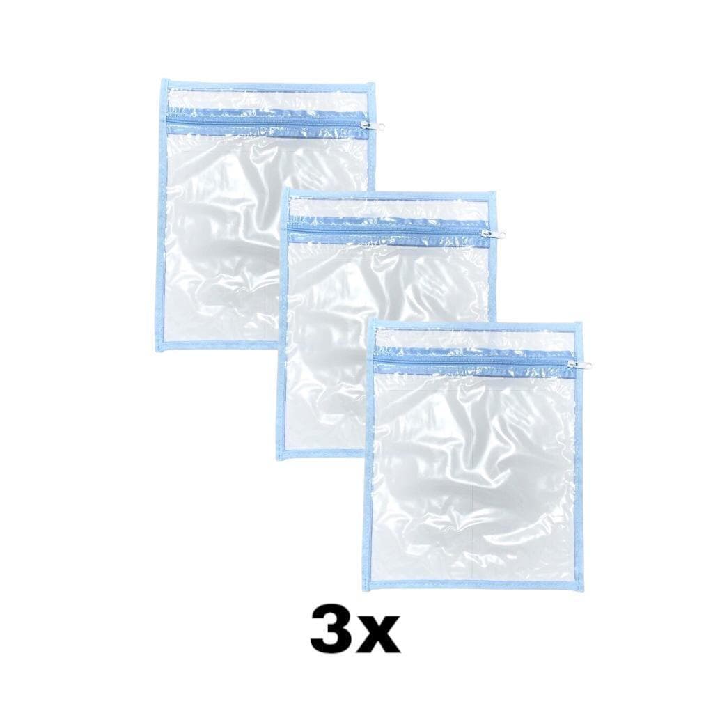Kit com 3 SACOS organizadores AZUL maternidade viagem multiuso