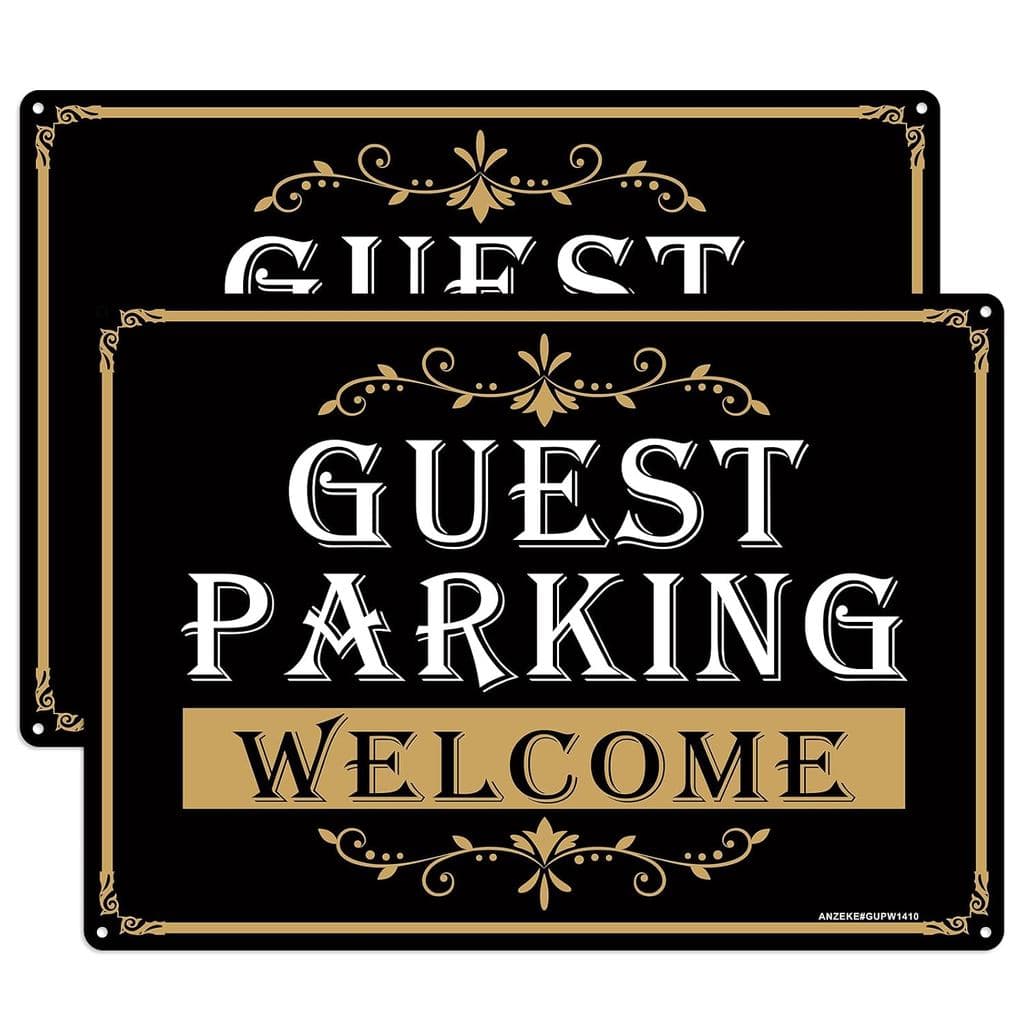 Placa de Estacionamento para Convidados, Pacote com 2 Placas de Estacionamento para Visitantes, Placas de Estacionamento