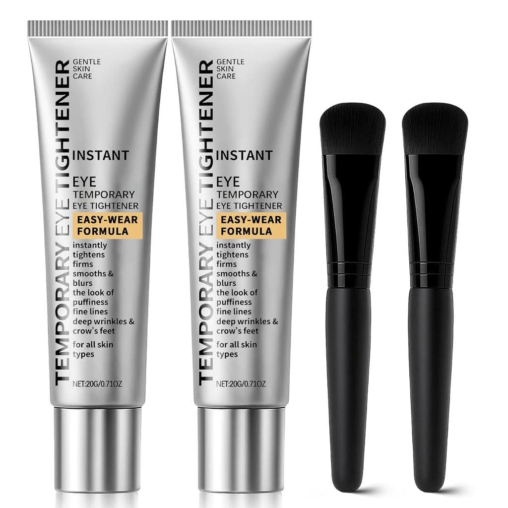 2PCS Creme Firmador para Olhos Perfeitos com 2 Pincéis - Linhas Finas e Rugas, Fórmula Leve e Fácil de Usar, Cuidado Sua