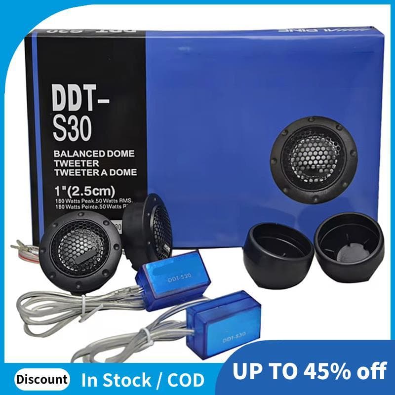 DDT-S30 1 Par Tweeter De Carro Filme De Seda De Áudio Para Modificação 180W Alto-Falante
