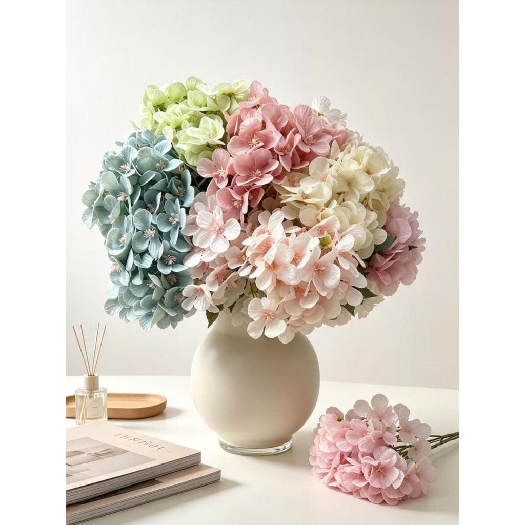Hortênsia flor artificial buquê RM-2608