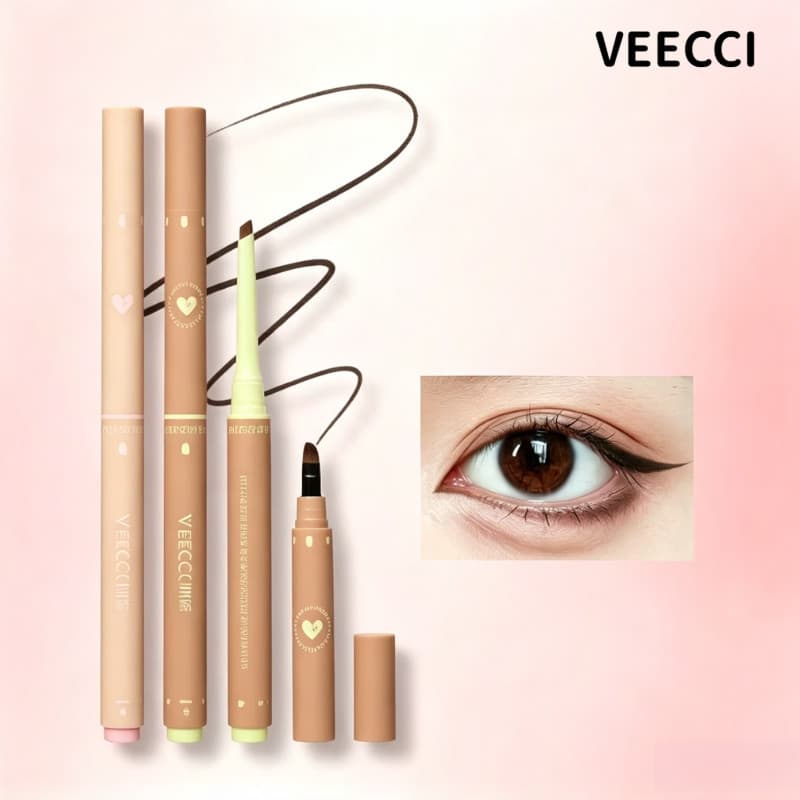 VEECCI Caneta De Gel Delineadora De Ponta Dupla Delineador Design Para Aplicação Suave