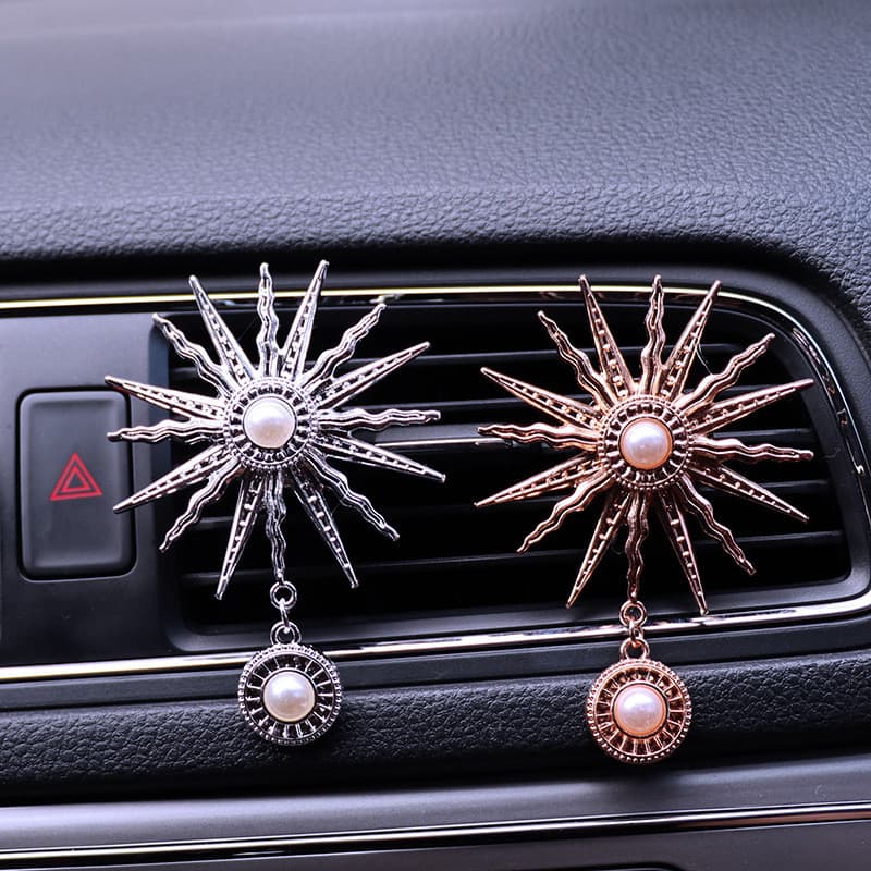 ENVIO RÁPIDO Clipe Decorativo para Saída de Ar do Carro, Folha de Perfume Sólido Criativa para Carro, Acessório de Inter