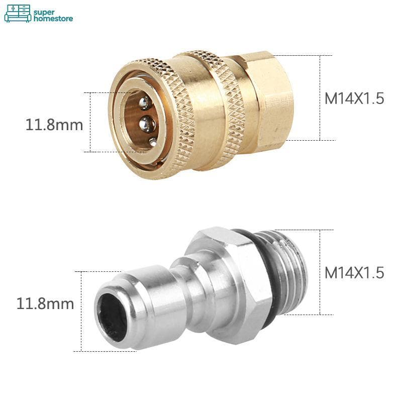 Adaptador De Conector De Lavadora De Alta Pressão SUPER 1/4 " Fêmea Qui Connect M14 * 1.5 Rosca