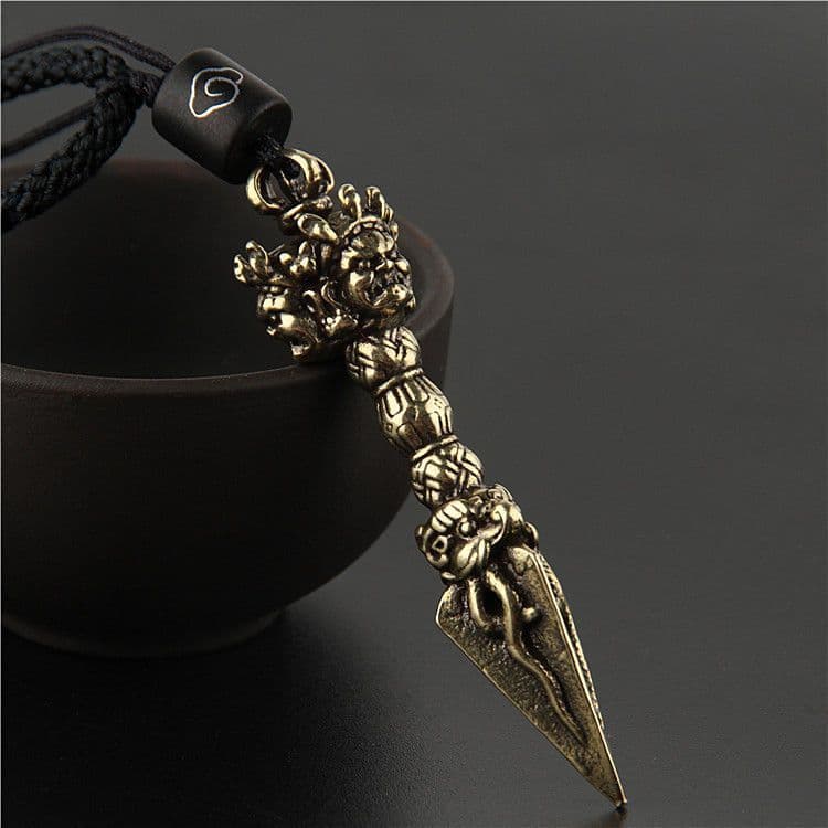2026 novo produto estilo tibetano latão puro artesanal Tantric Puba pingente portátil Benming ano masculino feminino paz