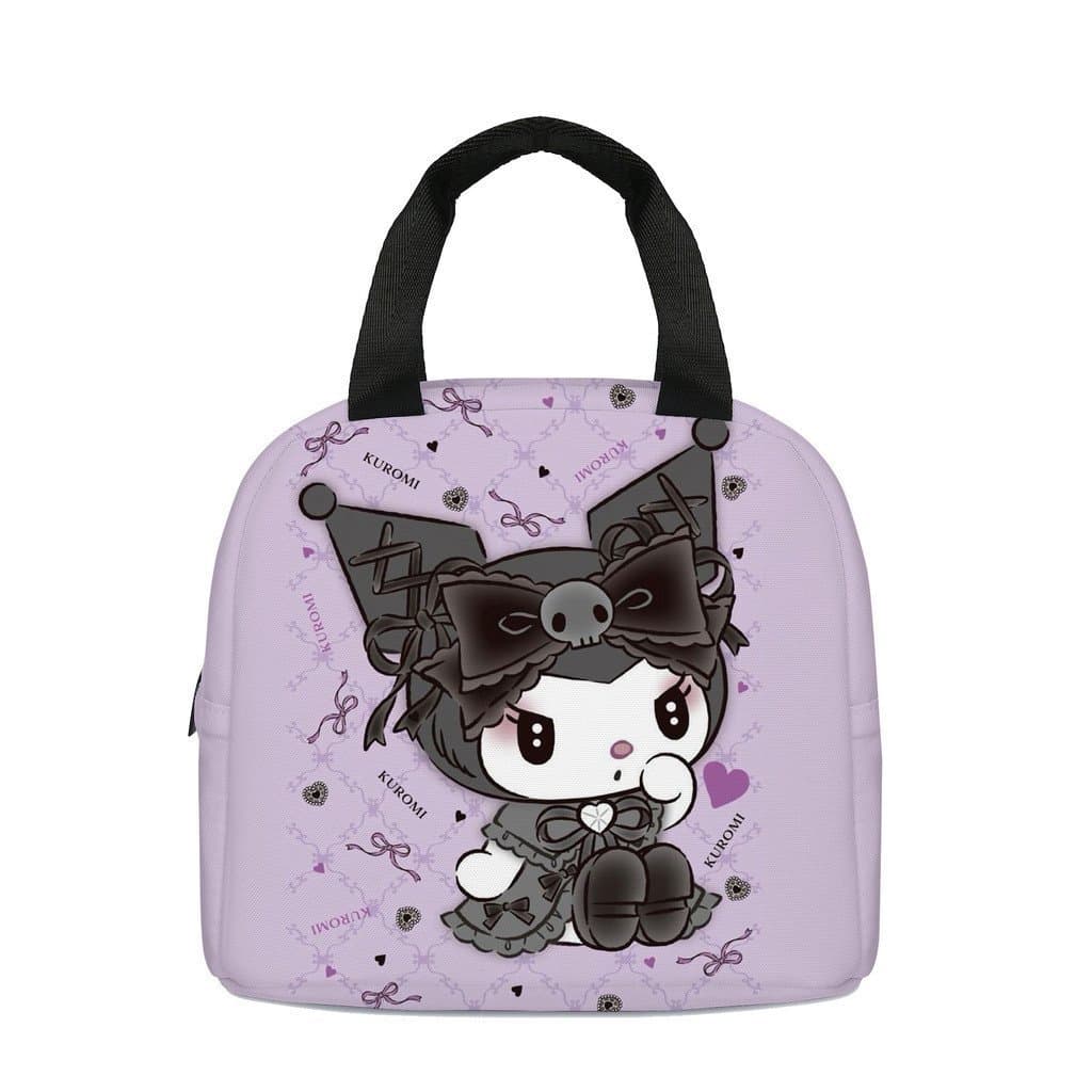 Bolsa de Almoço de Desenho Animado Kuromi Yugui Dog KT para Crianças do Ensino Fundamental e Médio com Pacote de Gelo HE